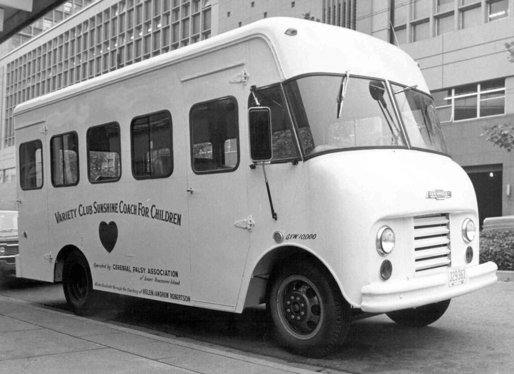First Sunshine Coach Van in Black and White