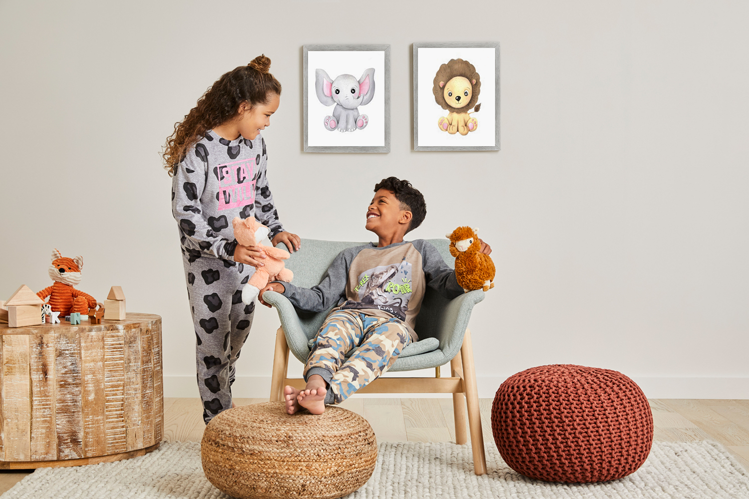 two kids wearing Cozy pyjamas