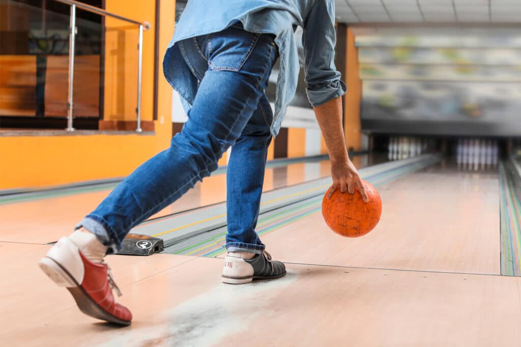 someone bowling