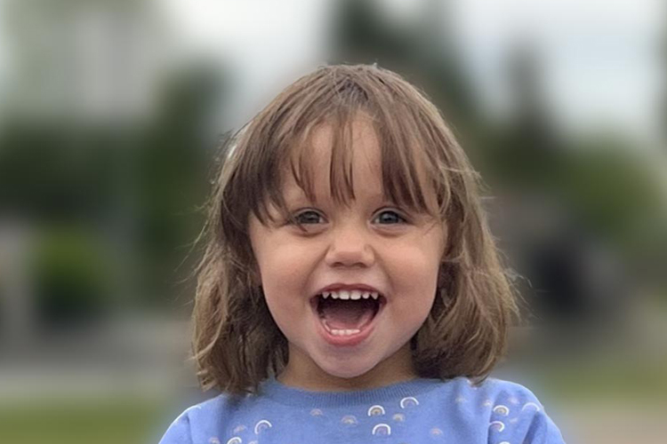 laughing child in playground